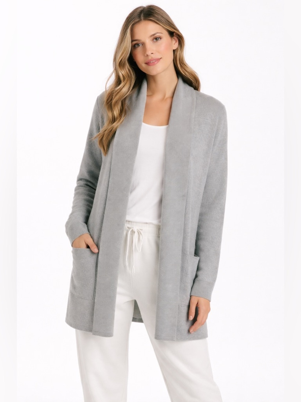 Theory Wool Shawl Open Cardigan